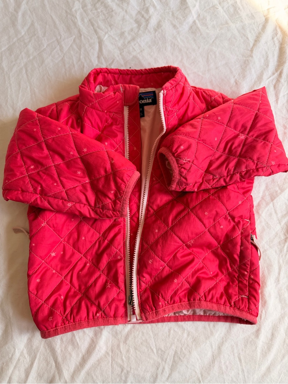 Patagonia Kids Bright Pink Quilted Puffer Jacket